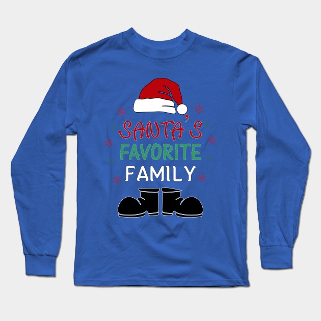 Family Christmas, Santa's Favorite Family Long Sleeve T-Shirt by creativeKh